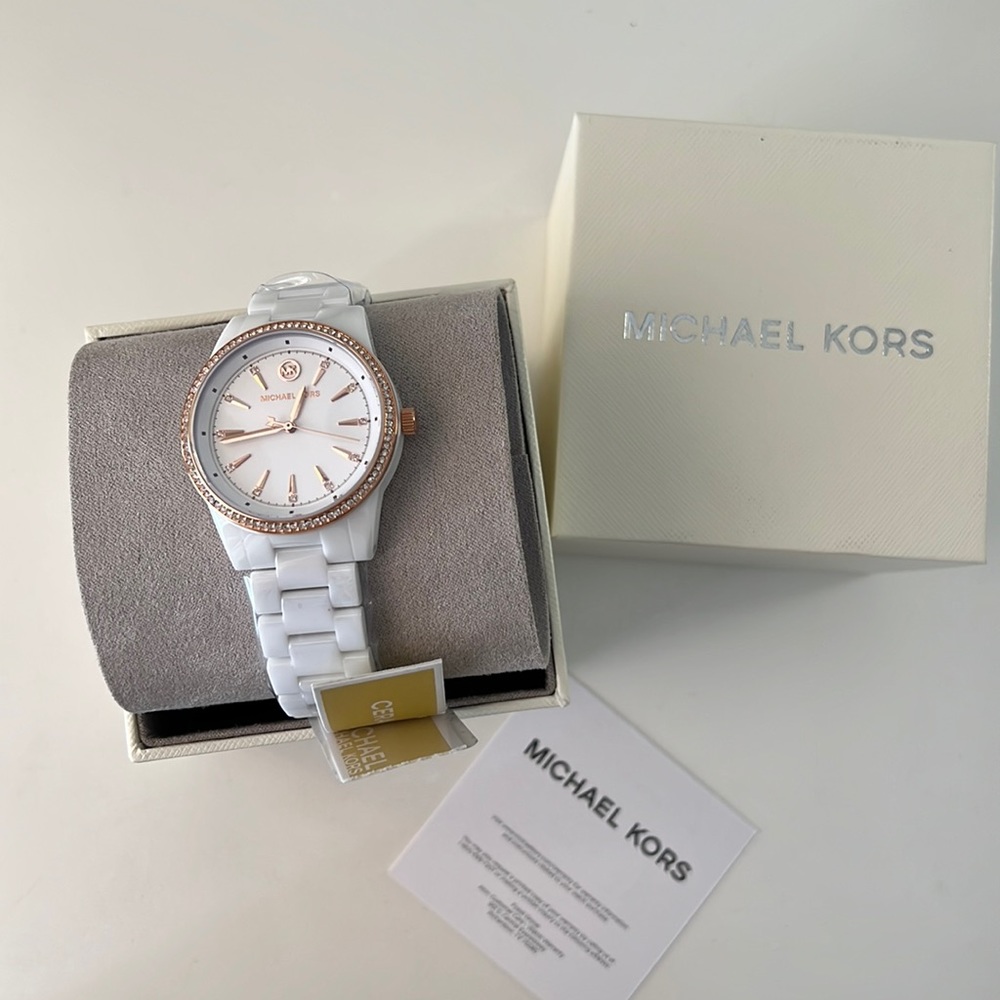 NWT White Michael Kors Watch